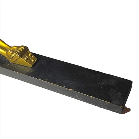 Antique Black Oak wood Victorian Heavy Brass Crucifix Religious Jesus Wall hang - Picture 8 of 16